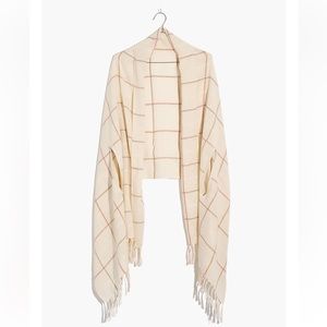 NWT Madewell Cape Scarf in Rainbow Windowpane